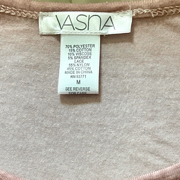 VASNA,Blush Boho Sundress Crochet Lace Panel Lightweight Layered Dress,Size Med - Picture 4 of 11